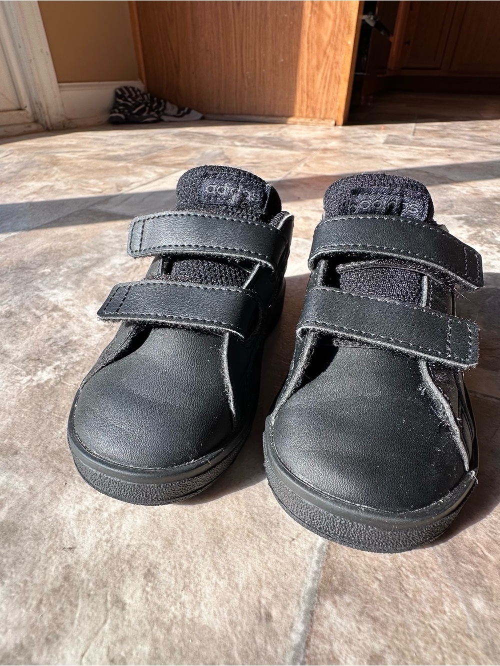 adidas Kids Black Velcro Strap Sneakers
